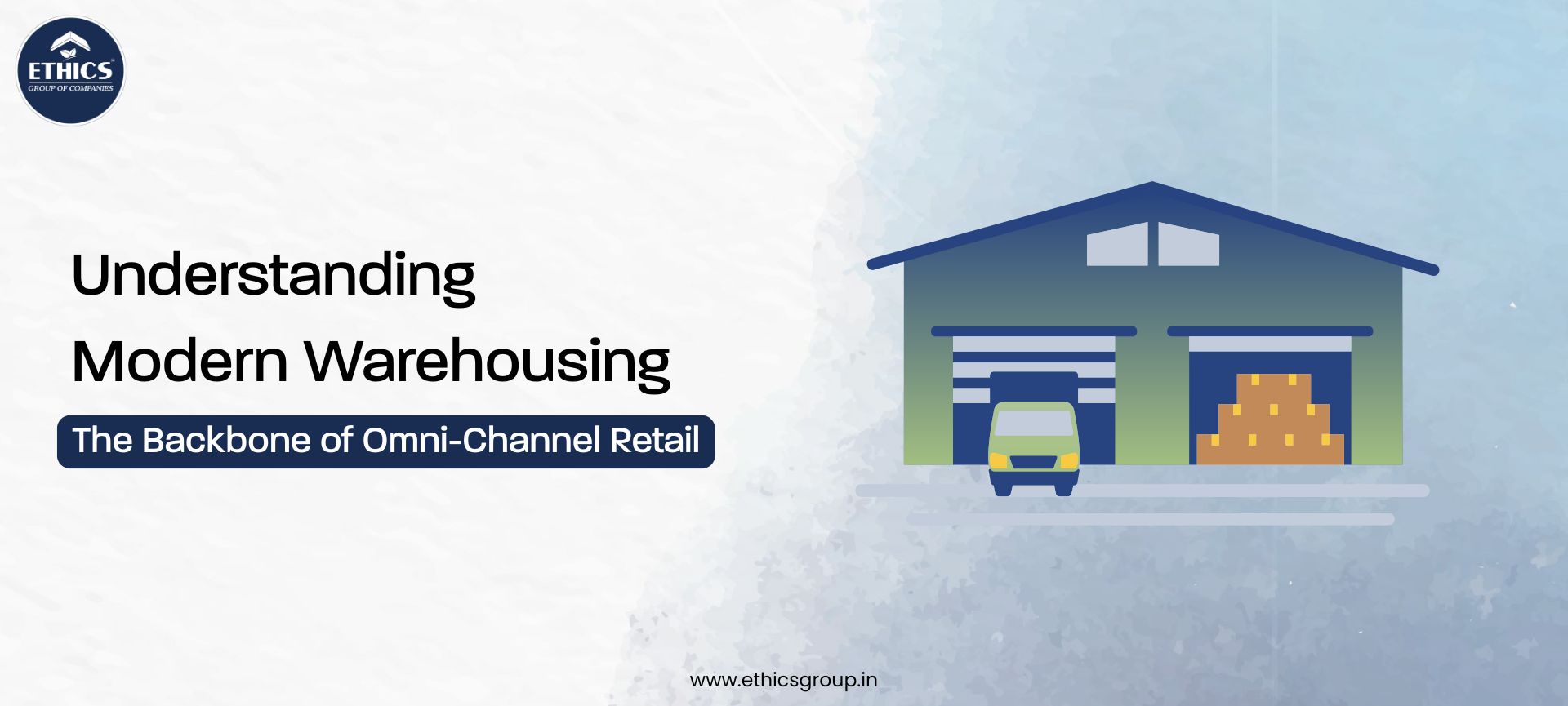 Modern omni-channel warehouse with automated systems supporting fast retail fulfillment and inventory visibility